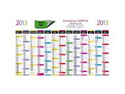 Calendrier bancaire contrecollé CASIMIR