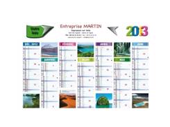 Calendrier bancaire contrecollé EMILIEN