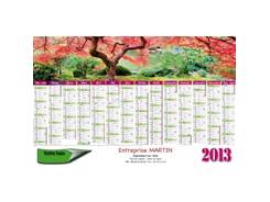 Calendrier bancaire contrecollé ERABLE