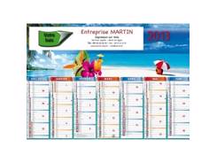 Calendrier bancaire contrecollé EXOTIC