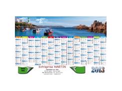 Calendrier bancaire contrecollé GRAND LARGE