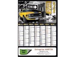 Calendrier bancaire contrecollé JOHN