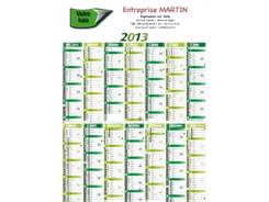 Calendrier bancaire contrecollé MARIANNE