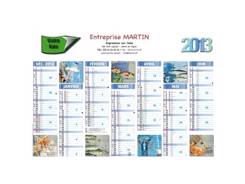 Calendrier bancaire contrecollé MATTHIEU