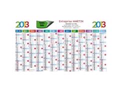 Calendrier bancaire contrecollé MAXIMILIEN