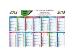 Calendrier bancaire contrecollé ODILON