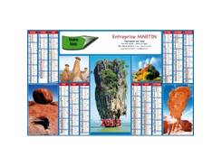 Calendrier bancaire contrecollé ROCHERS