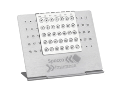 Calendrier en aluminium