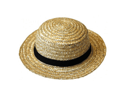 Canotier luxe ruban noir