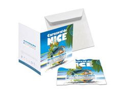 Carte de voeux+microfibre format carré