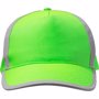 Casquette 5 panneaux munie de bandes réfléchissant Vertvert fluo