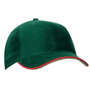 Casquette 6 Panneaux bi-couleur Vertvert foncé/rouge/bei