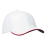Casquette 6 Panneaux bi-couleur Blancblanc/rouge/bleu mar