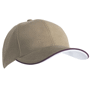 Casquette 6 Panneaux bi-couleur Marronbeige foncé/marron/b