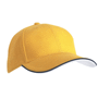 Casquette 6 Panneaux bi-couleur Au choixjaune doré/bleu mari