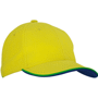 Casquette 6 Panneaux bi-couleur Jaunejaune/vert/bleu roya