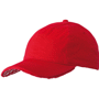 Casquette 6 panneaux dessous Vichy Au choixrouge/blanc