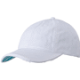 Casquette 6 panneaux dessous Vichy Blancblanc/turquoise
