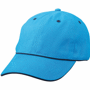 Casquette 6 panneaux liserée Bleubleu aqua/bleu marin