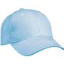 Casquette 6 panneaux personnalisée publicitaire Au choixbleu clair