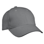 Casquette 6 panneaux personnalisée publicitaire Grisgris foncé