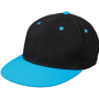 Casquette bicolor 6 panneaux Au choixnoir/bleu pacifique