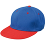 Casquette bicolor 6 panneaux Bleubleu royal/tomate