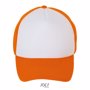 Casquette 5 panneaux Bubble OrangeBlanc / Orange fluo