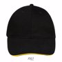 Casquette 6 panneaux Buffalo JauneNoir / Jaune