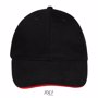 Casquette 6 panneaux Buffalo NoirNoir / Rouge