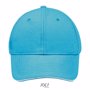 Casquette 6 panneaux Buffalo BlancTurquoise / Blanc