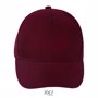Casquette 5 panneaux Long Beach RougeBordeaux