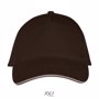 Casquette 5 panneaux Long Beach MarronChocolat / Beige