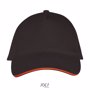 Casquette 5 panneaux Long Beach OrangeGris foncé / Orange