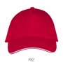 Casquette 5 panneaux Long Beach RougeRouge / Blanc