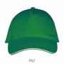 Casquette 5 panneaux Long Beach BlancVert Prairie / Blanc