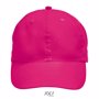 Casquette 6 panneaux microfibre Meteor RoseRose fluo