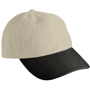 Casquette brodée Standard 6 Panneaux Au choixbeige clair/noir