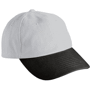 Casquette brodée Standard 6 Panneaux Au choixgris clair/noir