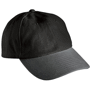 Casquette brodée Standard 6 Panneaux Noirnoir/charbon