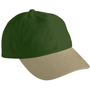 Casquette brodée Standard 6 Panneaux Au choixolive/beige