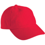 Casquette brodée Standard 6 Panneaux Au choixrouge vif