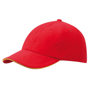 Casquette brodée Standard avec visière sandwich Au choixrouge vif/jaune doré