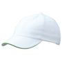 Casquette brodée Standard avec visière sandwich Blancblanc/vert citron