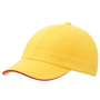 Casquette brodée Standard avec visière sandwich Jaunejaune doré/rouge vif