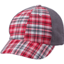 Casquette écossaise 6 panneaux Au choixrouge/gris foncé