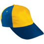 Casquette enfant 5 panneaux Jaunejaune/bleu royal/ble