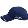 Casquette France 6 panneaux Au choixbleu/blanc/rouge
