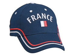 Casquette France brodée 6 panneaux