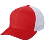 Casquette imprimée Flexfit 6 Panneaux Au choixrouge/blanc